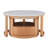 Round Nesting Coffee Table With White Marble Top