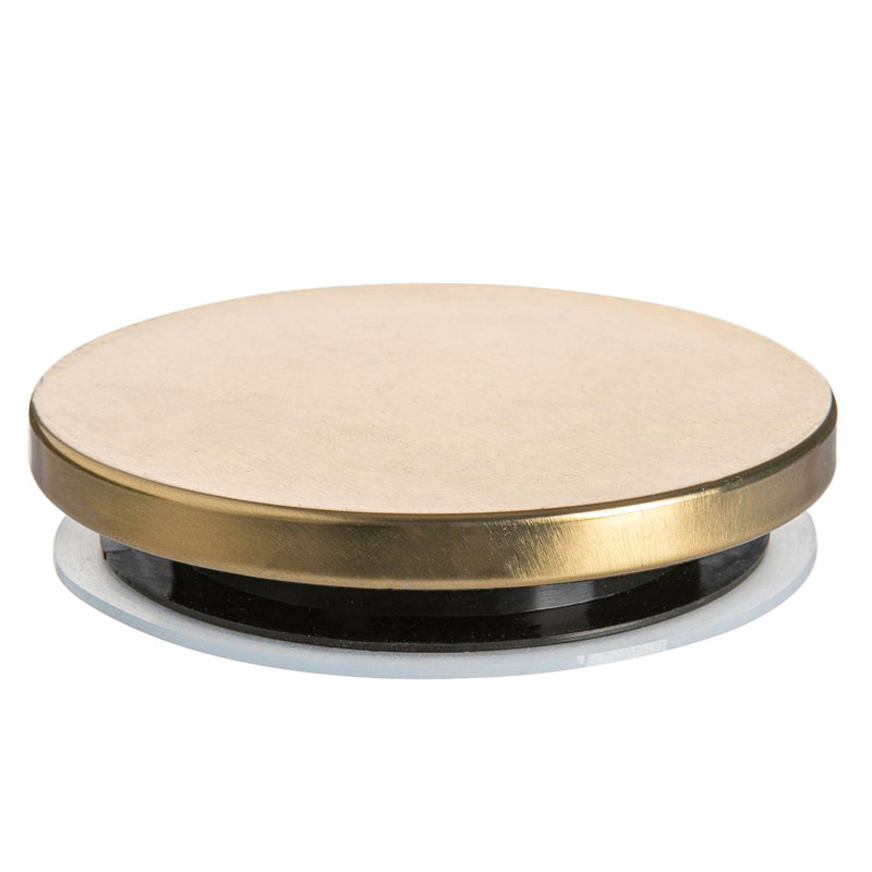 Argon Tableware - Glass Scandi Storage Jar with Metal Lid, 12.5cm H x 10cm W x 10cm D, Gold