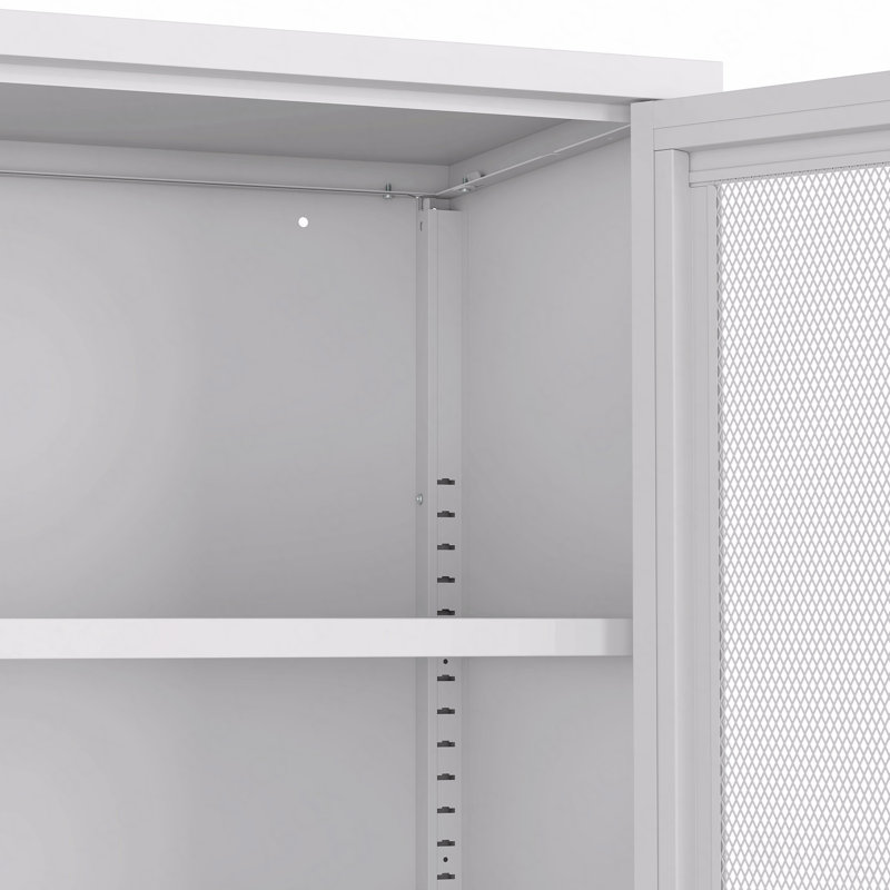 32" Metal Accent Cabinet, White
