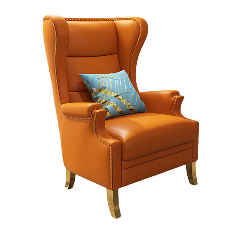 Fauteuil inclinable en similicuir Lages, Similicuir orange