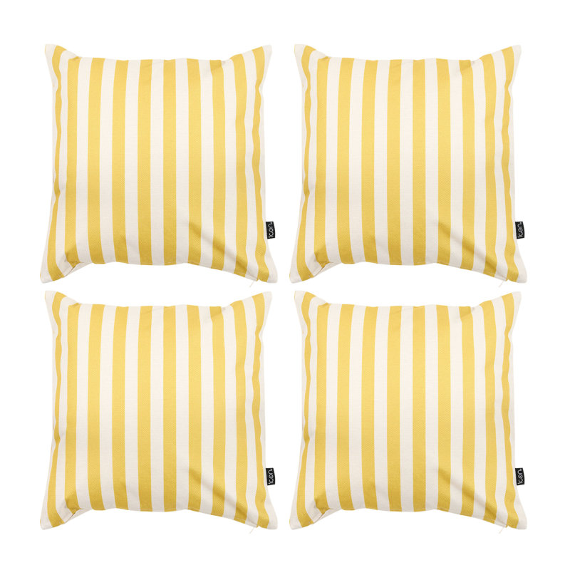 Stripe Indoor-Outdoor Cushions, Yellow