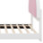 Twin Size Upholstered Platform Bed With Rabbit Shaped Headboard-1303150548