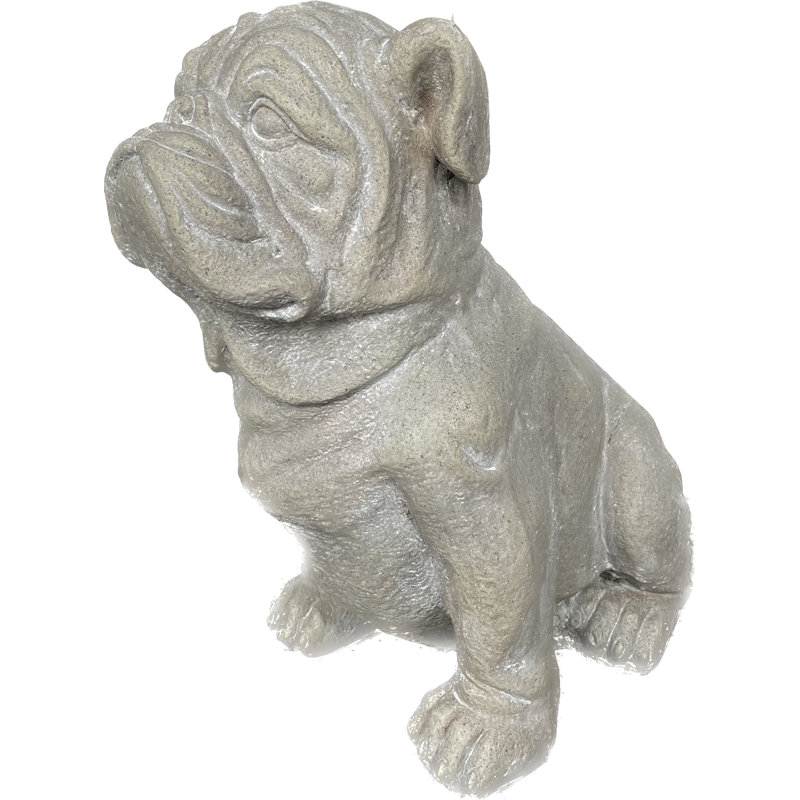 Statue de jardin assise, Gris