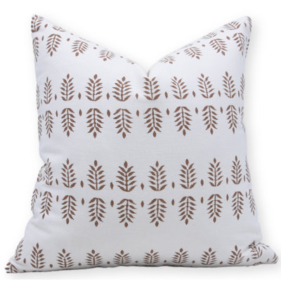 Coussin à motif floral en coton imprimé à la main avec motif décoratif Fab Fabine - Darpan