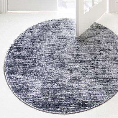 Tapis en chenille tissé à la machine de couleur ivoire / gris Monsour