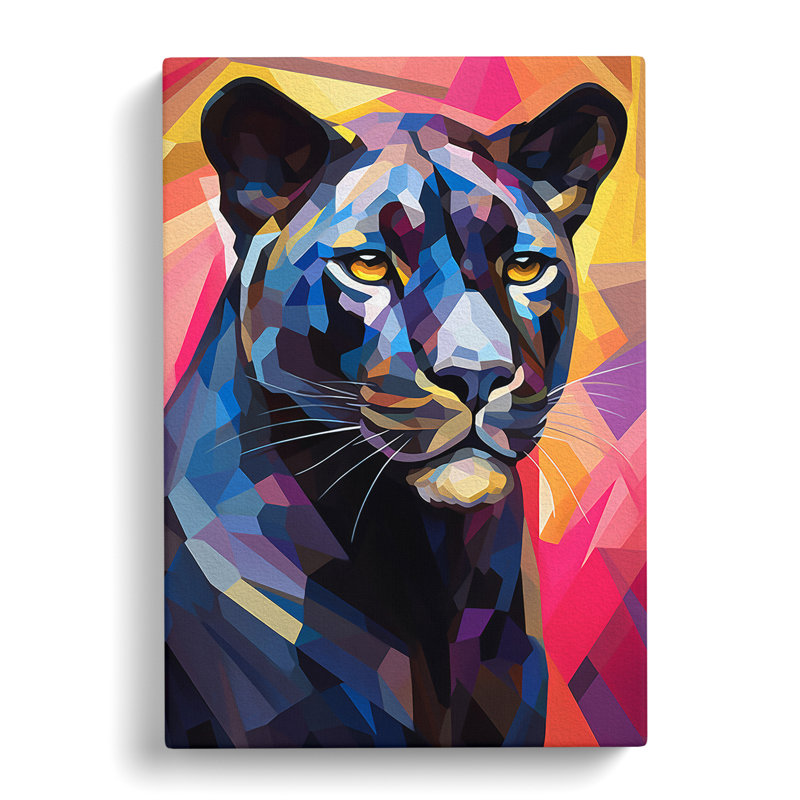 Panther Cubism No.2 - Wrapped Canvas, 60cm H x 40cm W x 3cm D