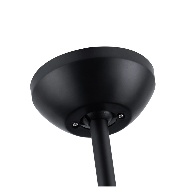 Éclairage de ventilateur de plafond à DEL intégré 30 po avec pales en ABS noir mat