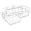 Canapé modulaire en L à compression avec porte-gobelets et poches latérales-1407934456-1407934459