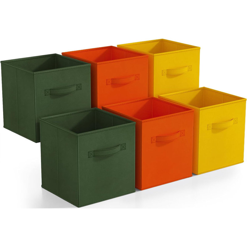 Tissu Sorbus, Vert / orange / jaune foncé