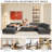 6 - Piece Solid Wood Frame Corduroy Modular Sofa-822271969