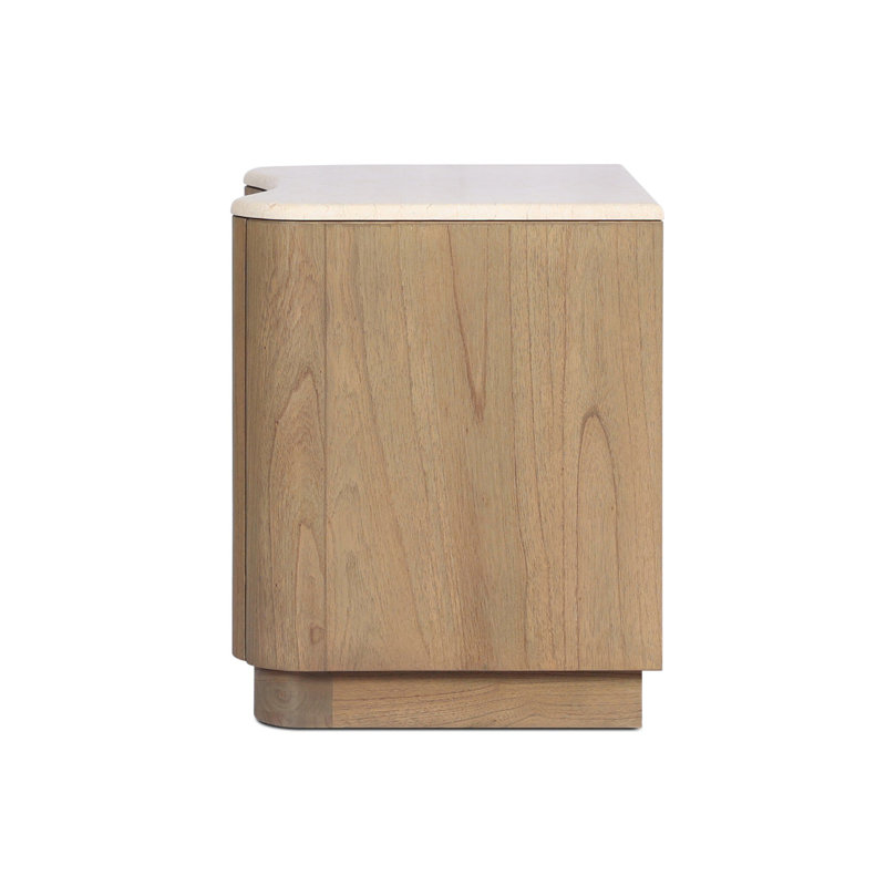 Boa Nightstand-Sandy Mindi Veneer, Sandy Mindi Veneer