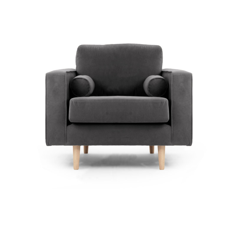 Boubacar Velvet Sofa, Anthracite, 1