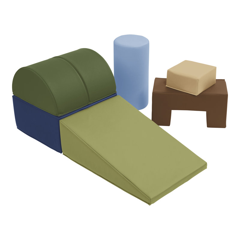 Ensemble de jeu ECR4Kids SoftZone, blocs de jeu, blocs de construction, 6 pièces, Ton de couleur terre