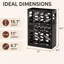 Freestanding Rectangle Metal Umbrella Stand with 2 Hooks, Black, Umbrella & Cane Holder for Entryway Home Office Hotel