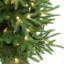 Sapin de Noël artificiel pré-illuminé de 120 cm avec pot en plastique imitation rotin et guirlandes lumineuses DEL blanc chaud scintillantes