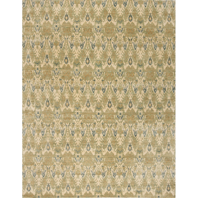 Vogue Hand Knotted Wool Area Rug, Rectangle 6' x 9'