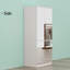 Armoire-penderie blanche 70,9 "à 4 portes avec design anti-basculement
