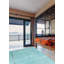 Tapis turquoise à transition de couleur 4 pi 8 po x 8 pi 7 po