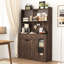 Grand garde-manger de 71 po avec portes en verre et espace de rangement moderne pour la cuisine, créant un espace propre