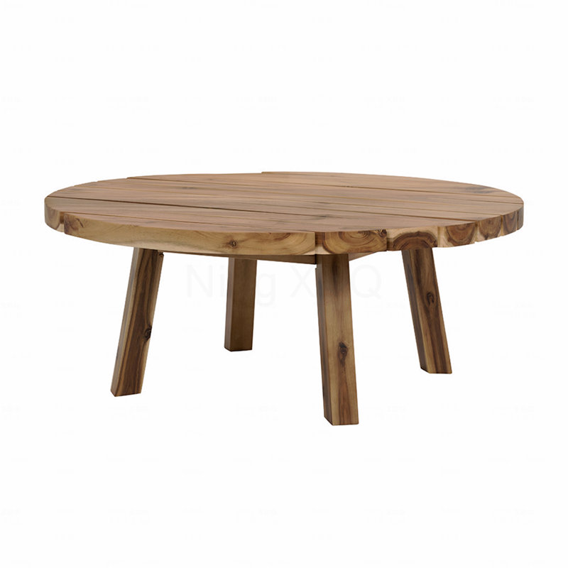 Table basse en bois massif d'acacia D35,6 x 14,6 po