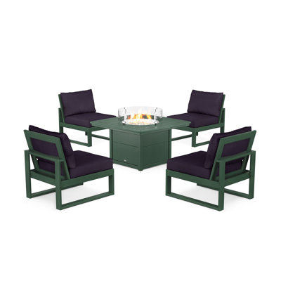 Ensemble de conversation d'extérieur pour 4 personnes avec coussins POLYWOOD Eastport