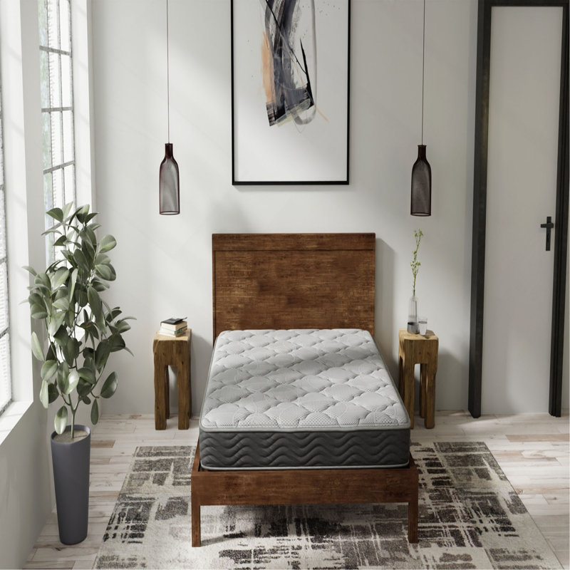 Hybrid 8 Inch Firm Twin Mattress with Pocketed Coils, Twin