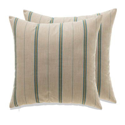French Stripe Striped Cotton Blend Pillow Cover