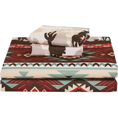 Dune Southwestern Cowboys Geometric Printed Microfiber Sheet Set