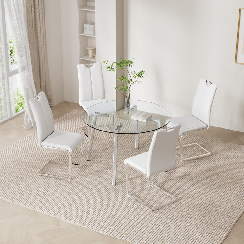 Ensemble de salle à manger Koleen, Blanc