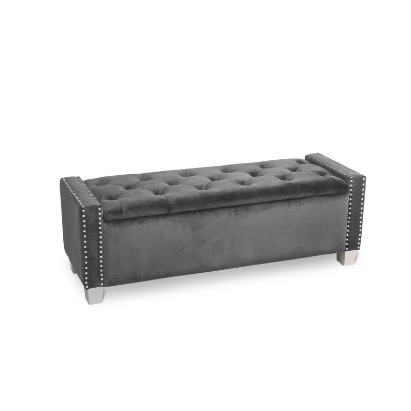 Banc de rangement, gris