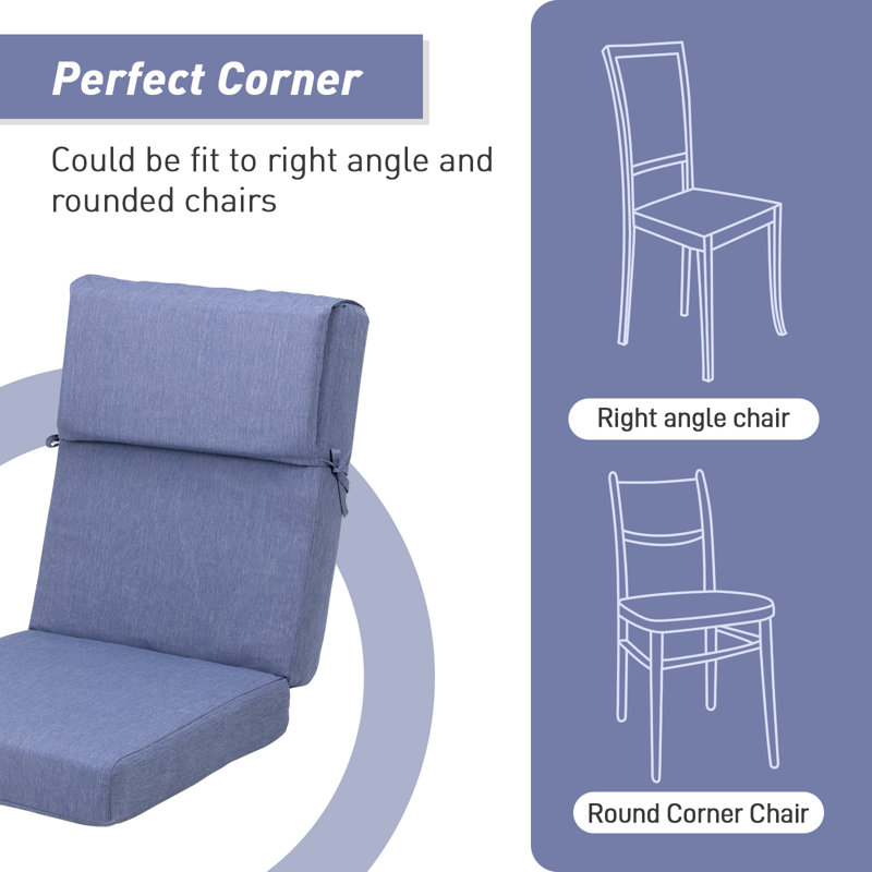 4.1" Outdoor Seat / Back Cushion, Chambray Blue