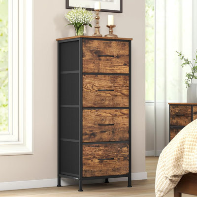 Chest Of Drawers, 4 Fabric Drawers Storage Unit