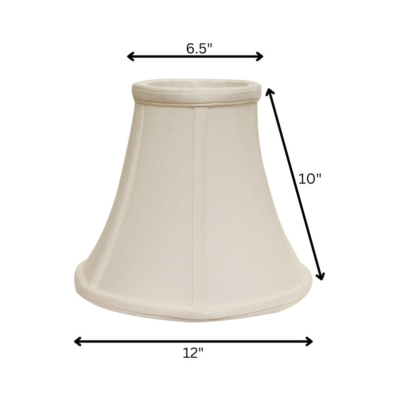 Abat-jour en tissu Slant Bell Softback, H 10 po x l 12 po x P 12 po, Blanc