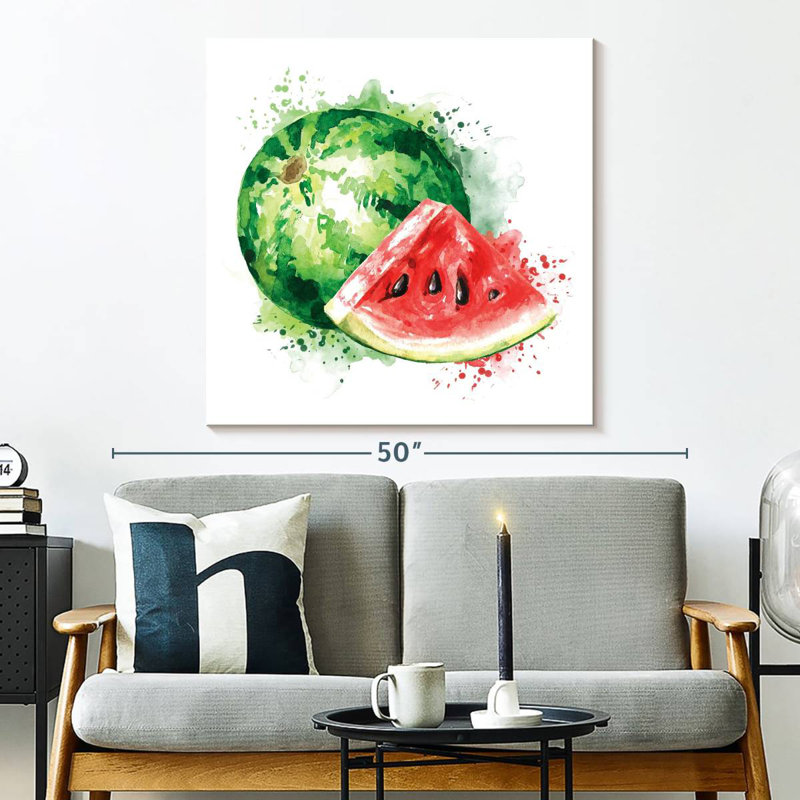 Yarlin Watermelon Slice Splatter, 33" H x 33" W