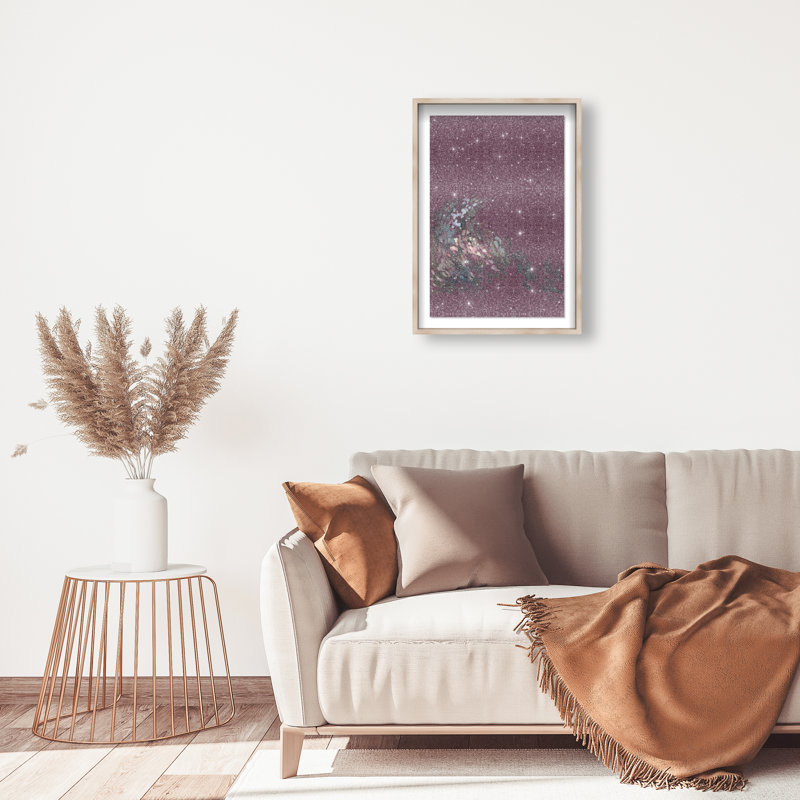 A Spring Wave Print by Oliver Gal, 25.5"H x 37.5"W, Natural Oak Shadowbox