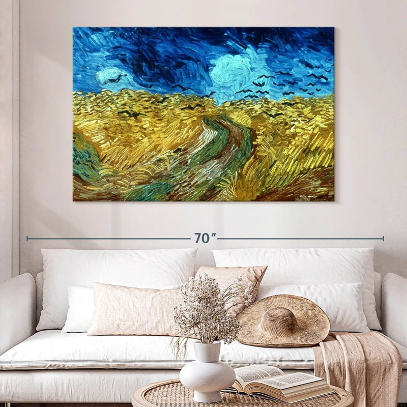 Avery Wheatfield With Crows 1890, 34" H x 51" W