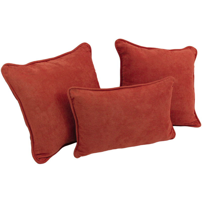 Housse et insert de coussin rectangulaire Ariatna, Rouge cardinal