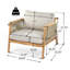 Fauteuil club d'extérieur Sumbawa, ensemble de 2-678760307