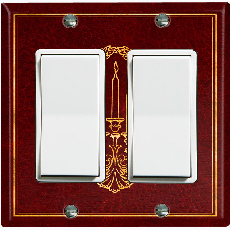 Plaque murale d'interrupteur à bascule à 1 couronne Elegant Candles, Marron