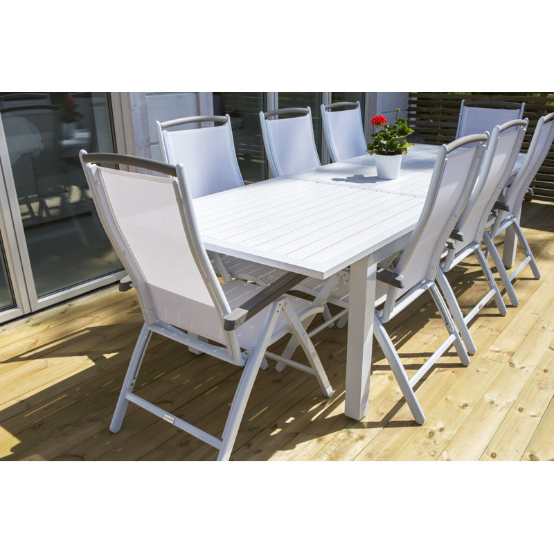 Jayesh Patio Dining Armchair with Cushion, White