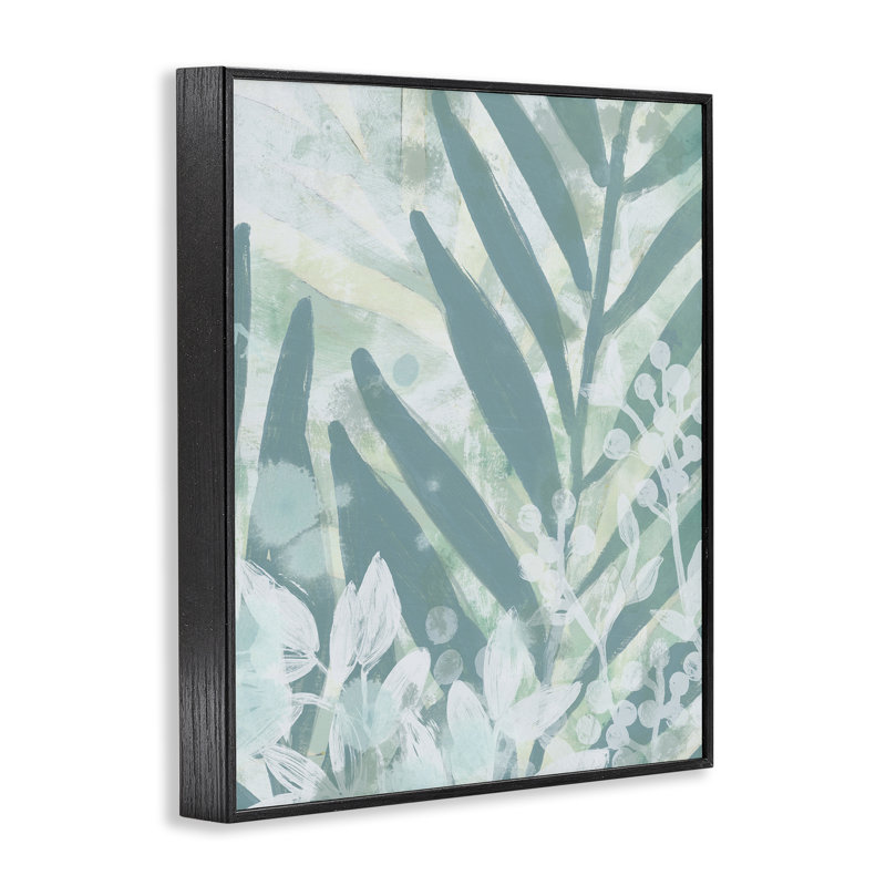 Modernes Splatter Palms June Erica Vess bg-049, Giclée encadrée noir minuit, H 20 po x l 16 po