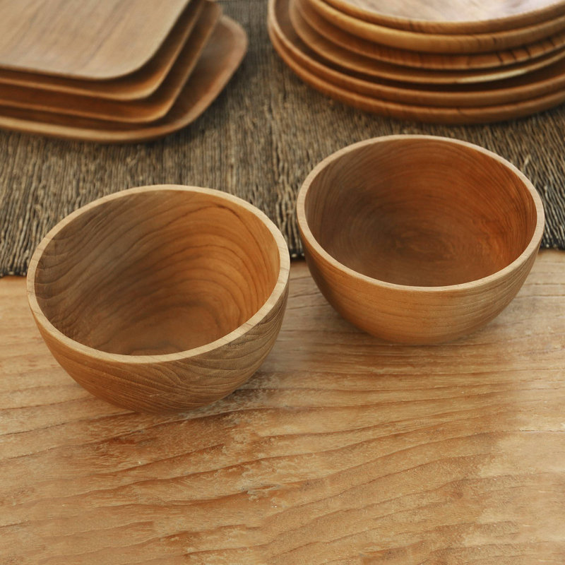 Duo de bols en bois de teck Loon Peak® (paire)