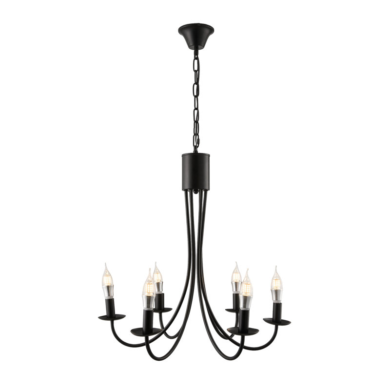 6 - Light Matte Black Pendant