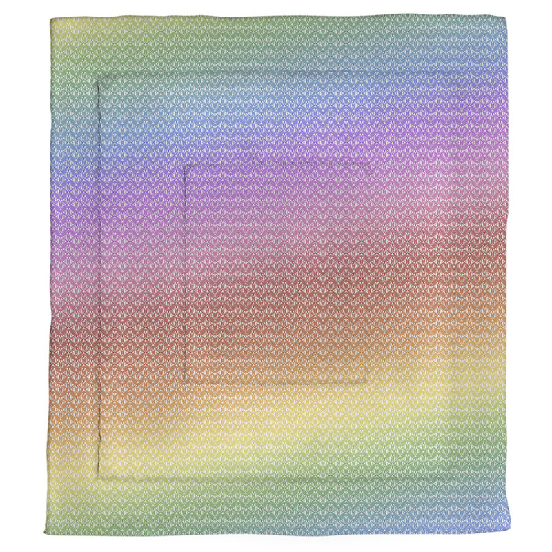 Édredon simple réversible Art déco Katelyn Elizabeth, Édredon très grand, Arc-en-ciel