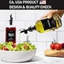 Ensemble de distributeur d'huile d'olive avec plateau en silicone et 40 étiquettes - 2 bouteilles (500 ml / 17 oz) pour la cuisine, la sauce soja, le sirop de café-1596624397