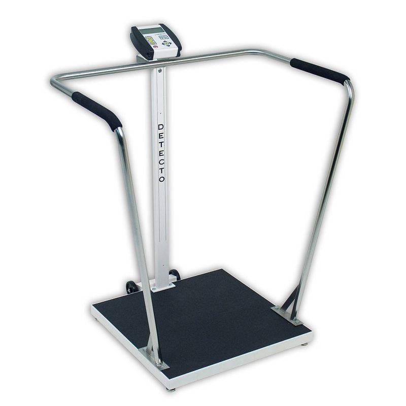 Detecto Digital Physician Scale, 800 lb x 0.2 lb Platform 24"x24"x1.75"