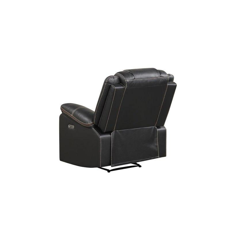 Jahshaun 36'' Upholstered Recliner, Black