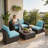  4-Piece Outdoor Furniture Set-497730529-497730542