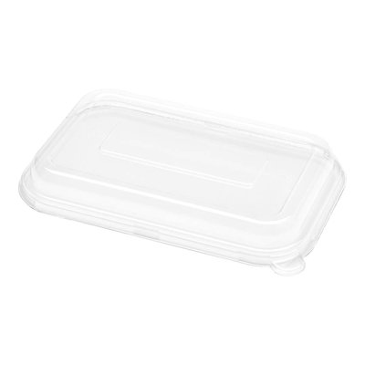 Restaurantware-LIDS ONLY: Pulp Tek Plastic Dome Lids, 100 Disposable Lids For Containers - Containers Sold Separately, Built-In Tab, Clear Plastic Dome Lids, Fits 24 And 32 Ounce Bagasse Containers