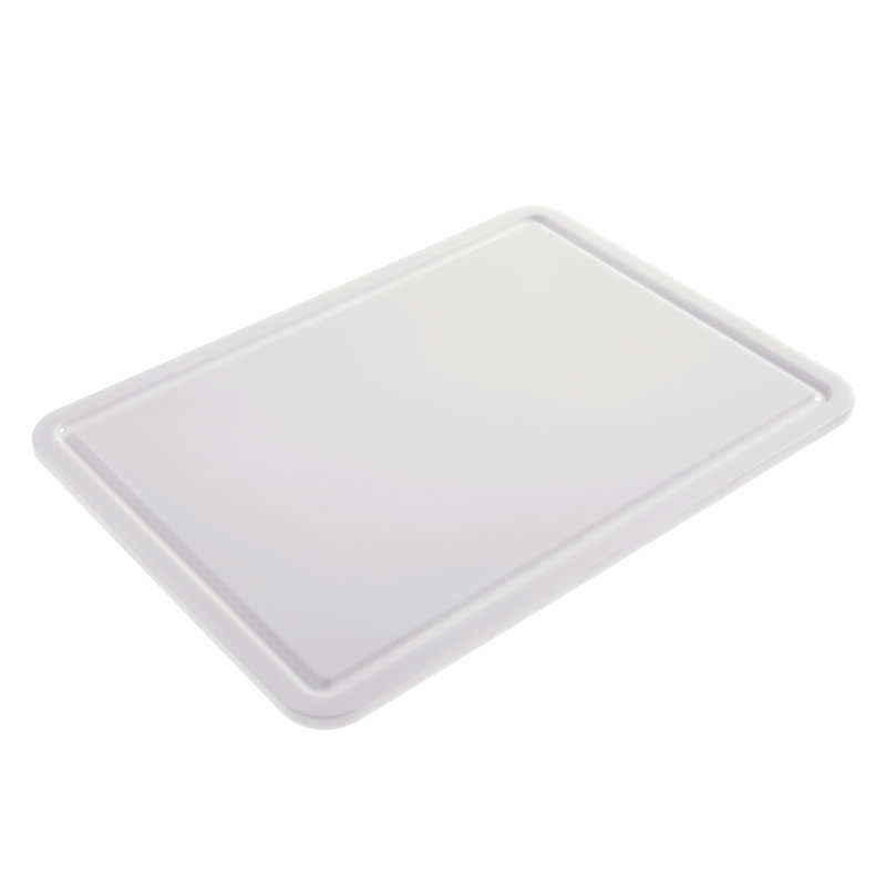 Rectangular White Plastic Charcuterie Board with Lid